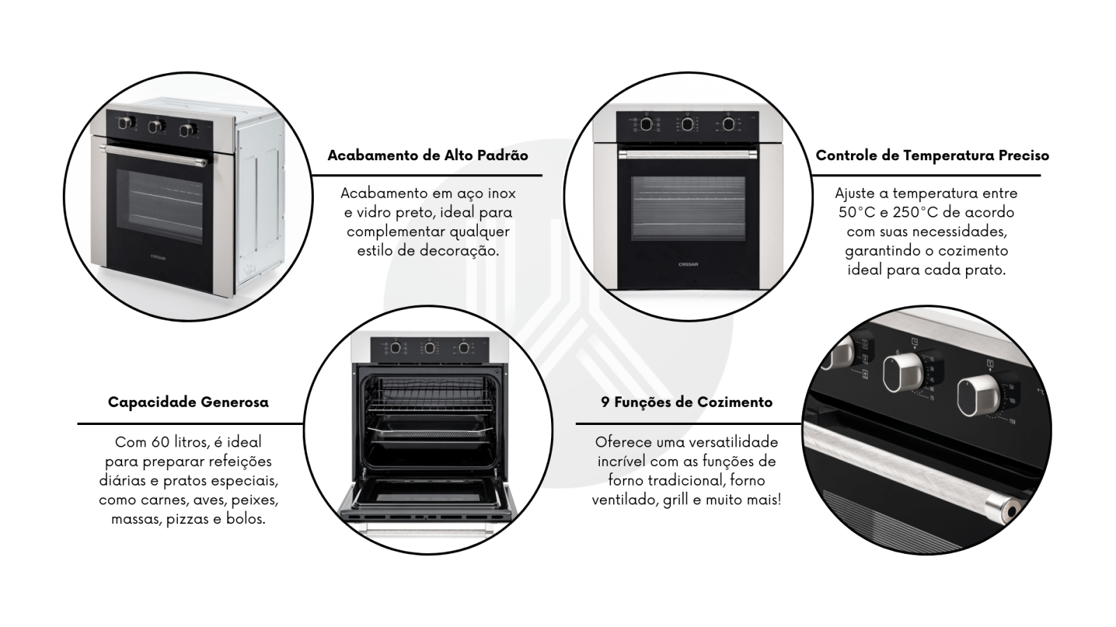 Forno Elétrico NFE 31 G5 Crissair Versatile 60cm 220V - Inoxlon